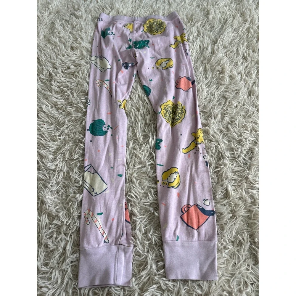 Crewcuts Kids Purple Gingerbread Holiday Pajama Set Size 12 Long Sleeve PJs